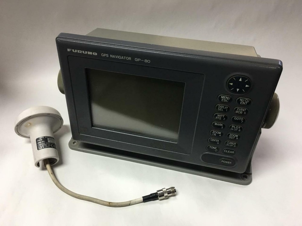 UNTESTED / UNIT ONLY FURUNO GP-80 GPS NAVIGATOR + ANTENNA (NO ACCESSORIES)