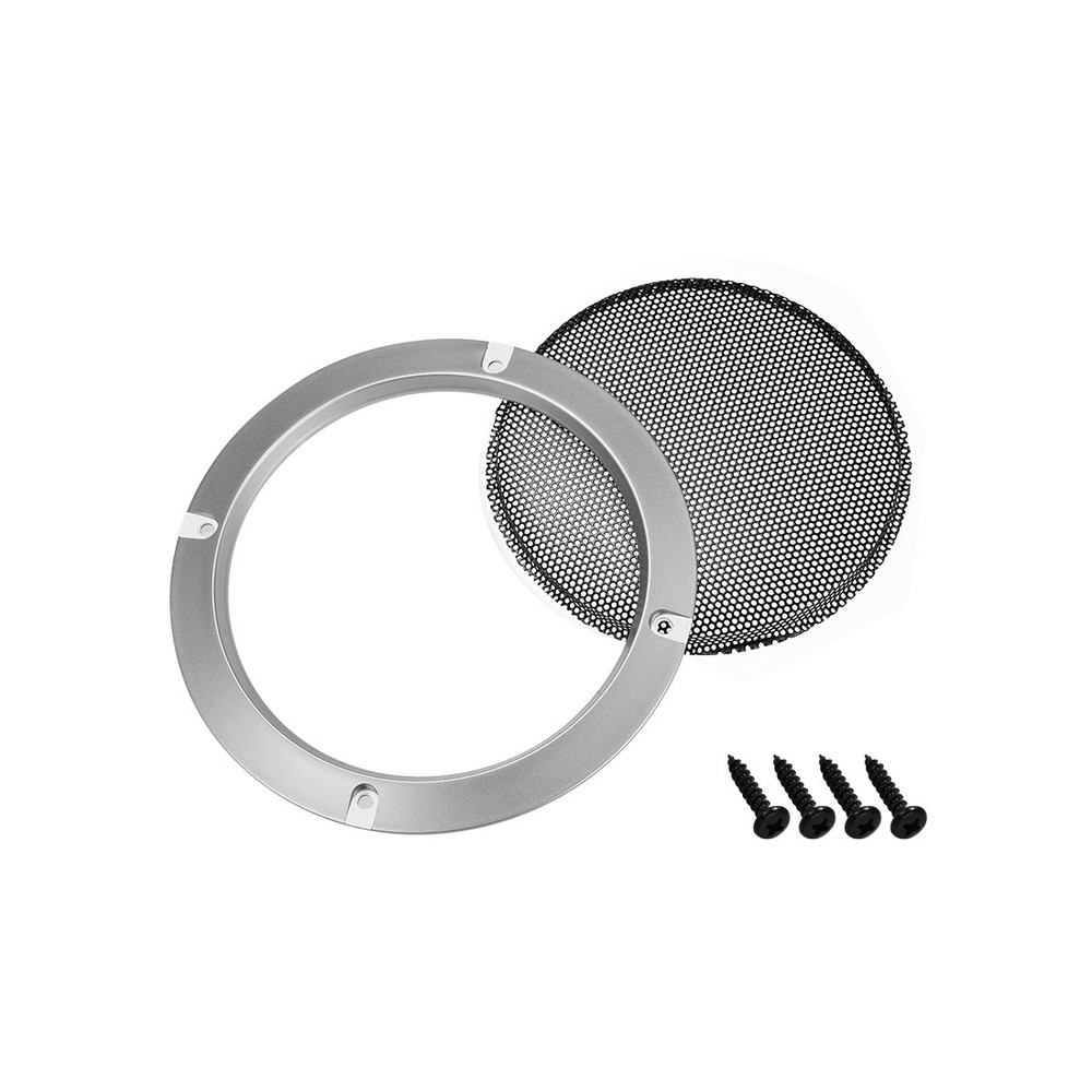 2Pcs 3" Speaker Grill Speaker Mesh Decorative Circle Woofer Guard Silver