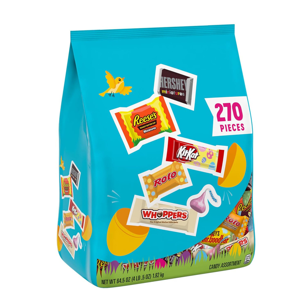 Hershey Assorted Flavored, Easter Candy Bulk Bag, 64.5 Oz (270 Pieces)