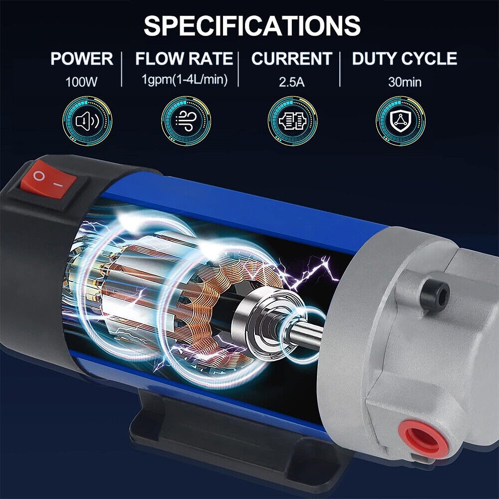 A Full Set 12 Volt Electric Engine Oil Transfer Extractor Fluid Suction Pump