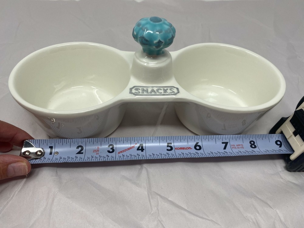 THL Ceramic 8in Blue Top Snack Tray BB02B52007