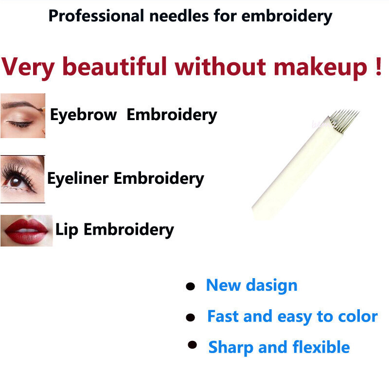 12F pins Blade Microblading Tattoo Needles For Permanent Makeup Eyebrow and Lips