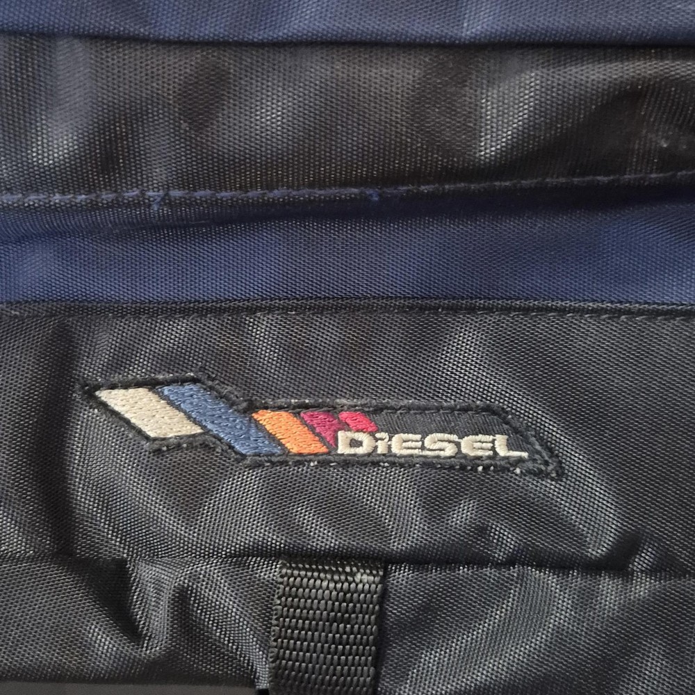 Vintage Diesel Competition Backpack with Colourful Stripe Design