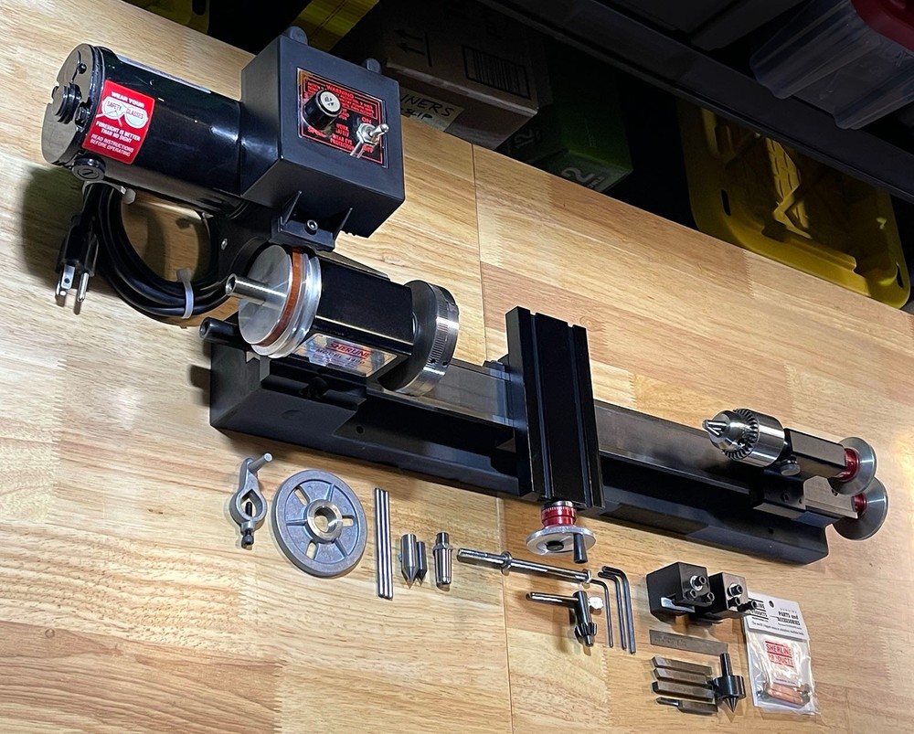 SHERLINE 4400A 3.5" X 17" Lathe with  "A" Package plus Extras Hardly Used NICE!