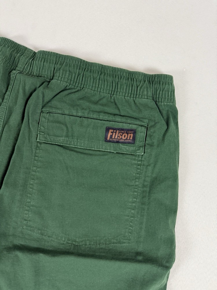 FILSON GRANITE MOUNTAIN PULL ON SHORTS PINE NEEDLE L NWT