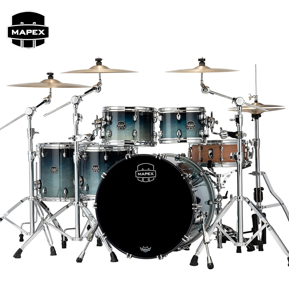 Mapex Saturn Studioease 5-Piece Maple/Walnut Shell Pack Teal Blue Fade SR628XURJ