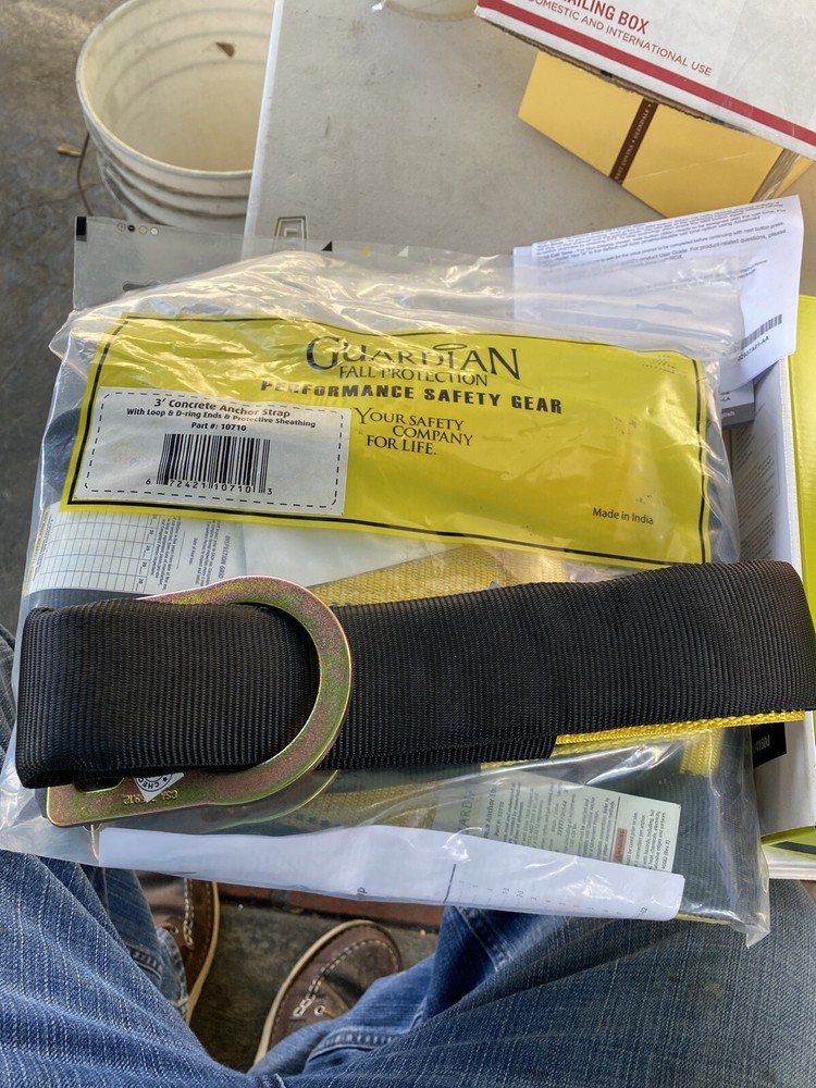 GUARDIAN 10710 Concrete Anchor Strap,3 ft.