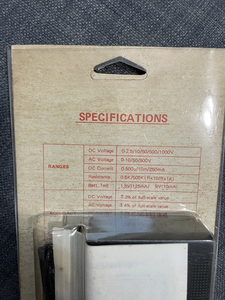 Vintage Analog Multitester Emco Electronics Model BL-2000 Ohm/V DC AC