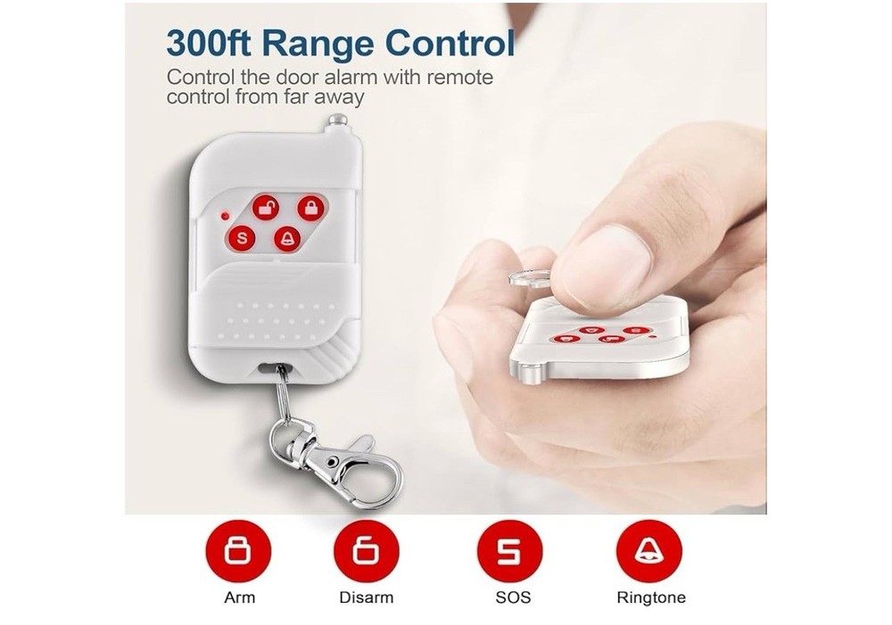 WiFi Alarm home Security System. 120dB, With Motion Sensor, And Remote Control