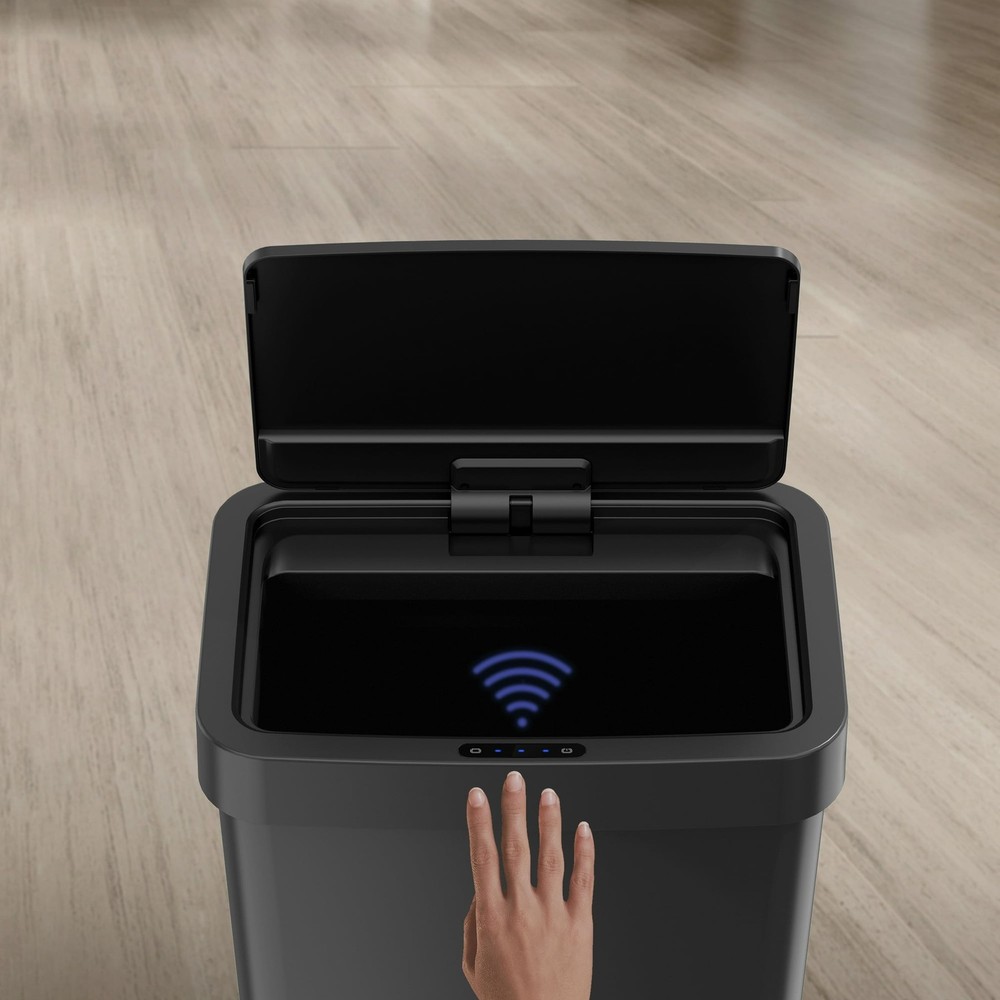 Touchless Automatic Kitchen Trash Can, Plastic Motion Sensor - 13.2 Gallon