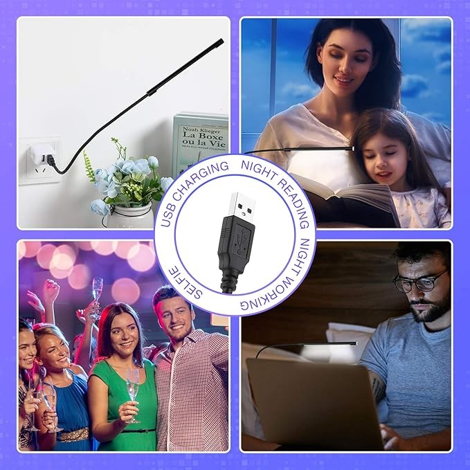 2Pcs Portable USB Touch Switch LED Light for PC Laptop Computer Keyboard Reading