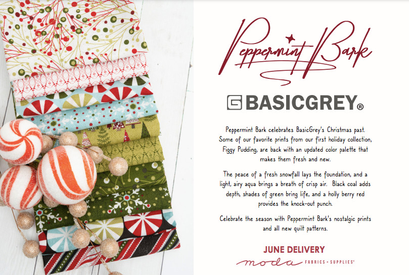 Peppermint Bark Moda Basic Grey Layer Cake