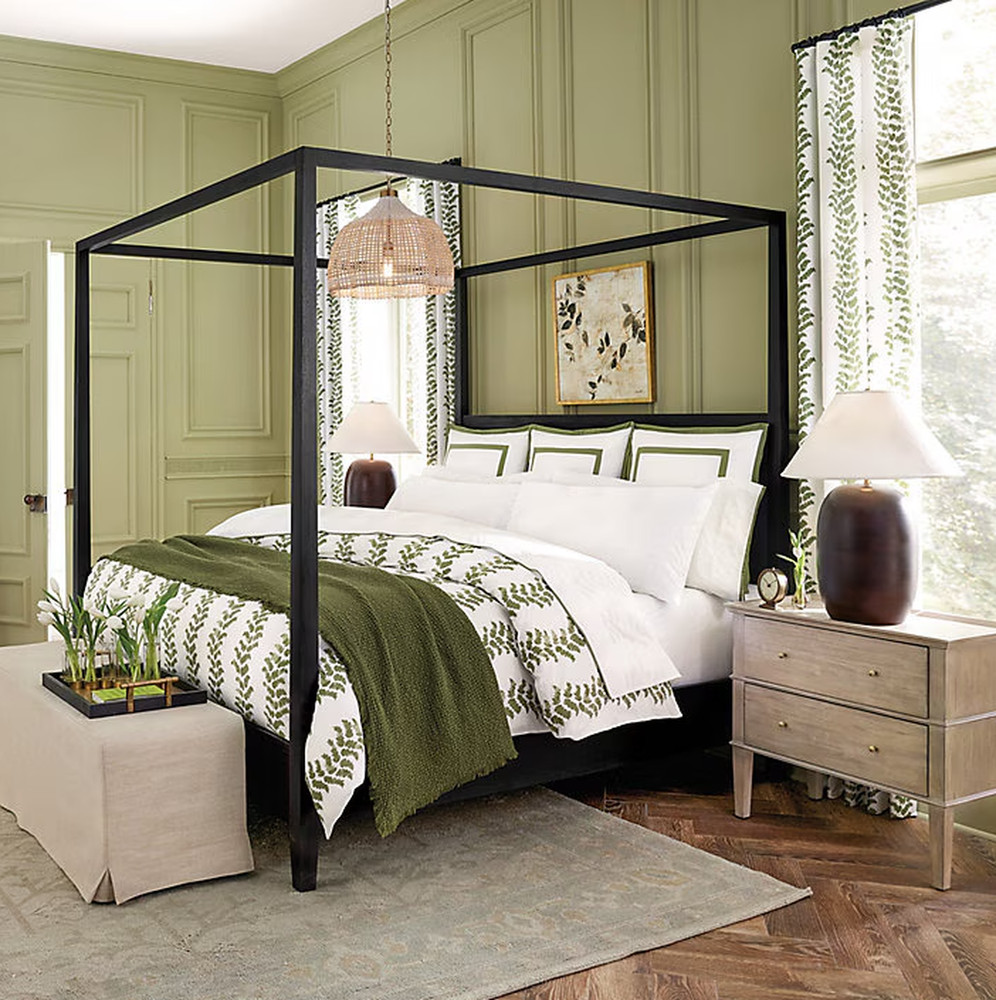 Ballard Designs Pierre Wavy Stripe Drapery Panel, Sage