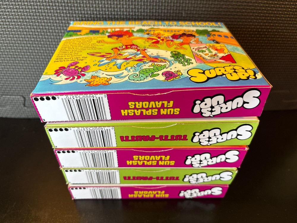 Surfs Up fruit snacks - 5 empty custom design display boxes