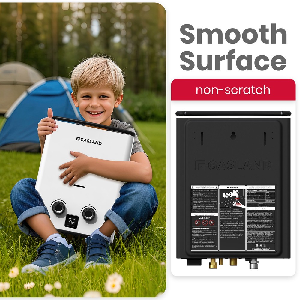 Portable Propane Tankless Water Heater Compact Outdoor Shower for Off-Grid Cabin