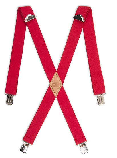 Adjustable X Back Suspender Solid Straight Clip Closure Classic Suspenders Metal