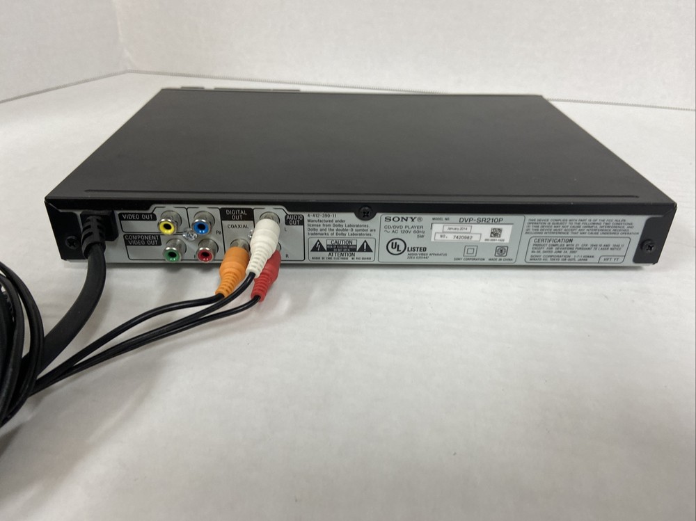 Sony DVD player DVP-SR210P Tested Working