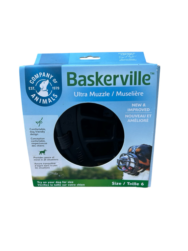 Baskerville Ultra Muzzle for Dogs, Size 6 - Black