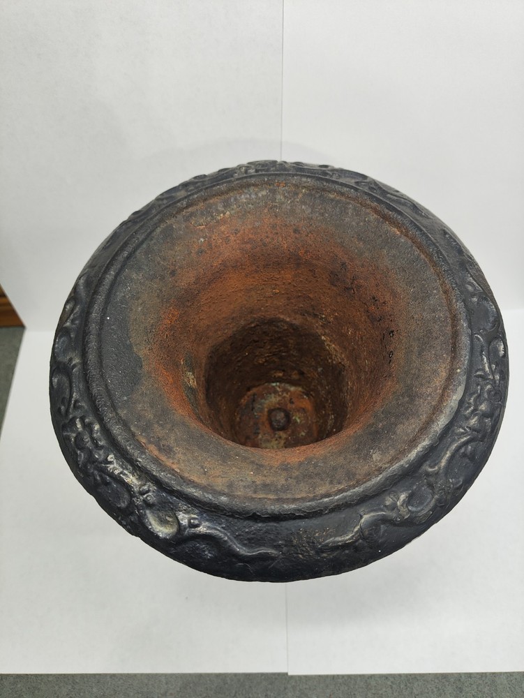 Vintage Cast Iron Urn Planter 8 1/2”