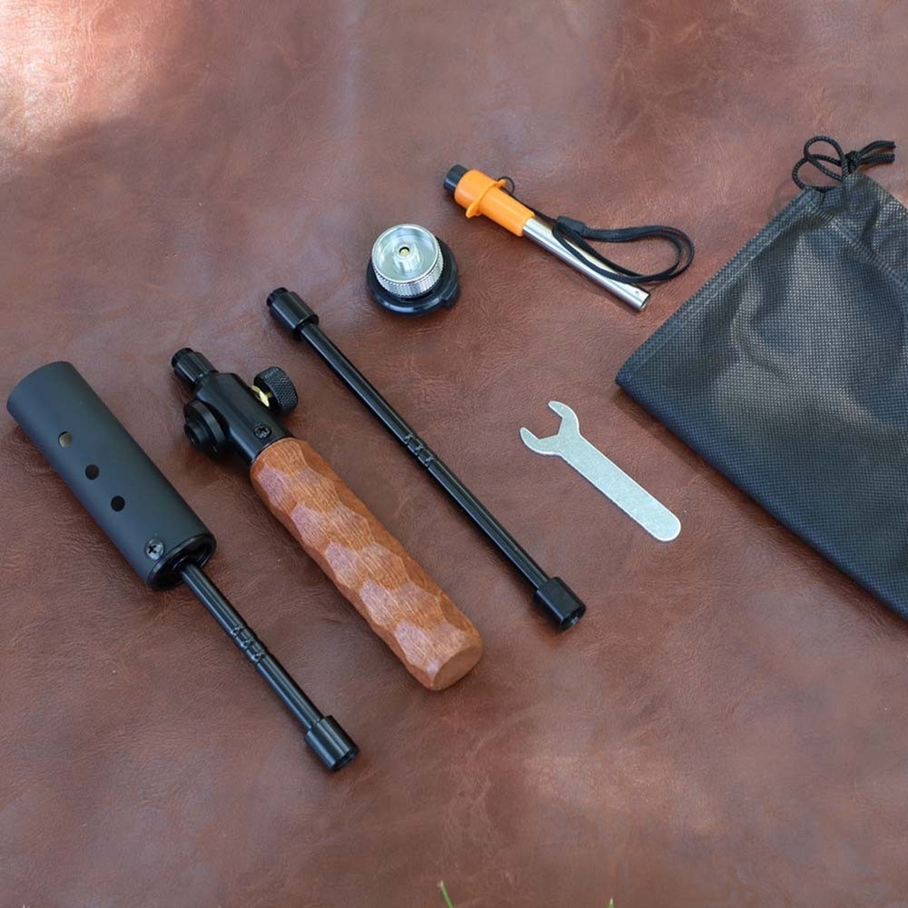 Portable Gas Torch Powerful Ignition Adjustable Flame Control Detachable Design