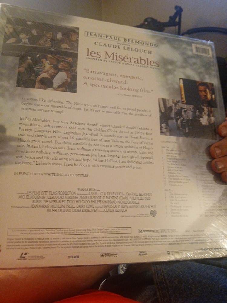 Les Misérables Laserdisc Widescreen SEALED!