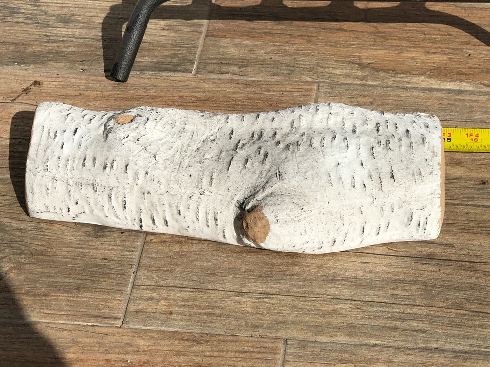 PIECE DECORATIVE REALISTIC FLAME CERAMIC WOOD BIRCH FIREPIT LOG SET 5 piece
