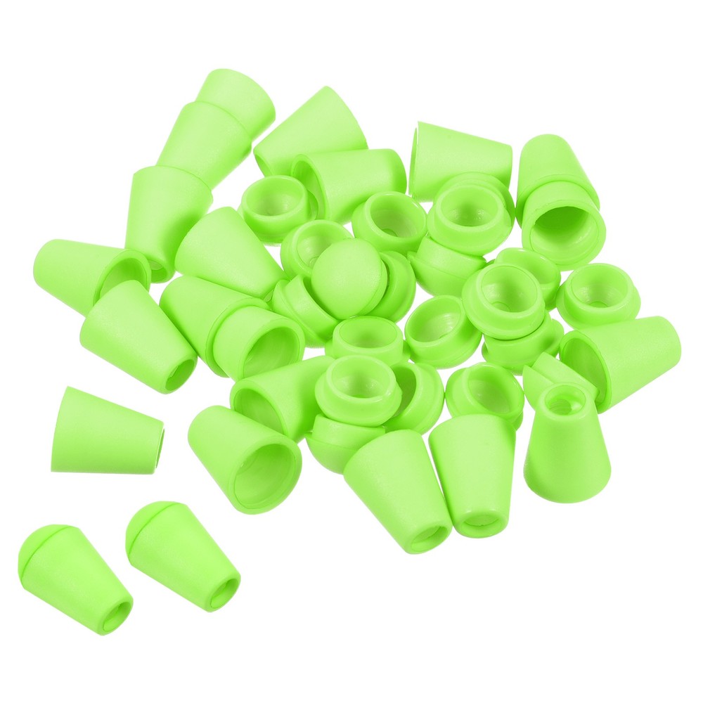 20 Pack Bell End Stopper Cord Rope Lock for Drawstring Bag Green