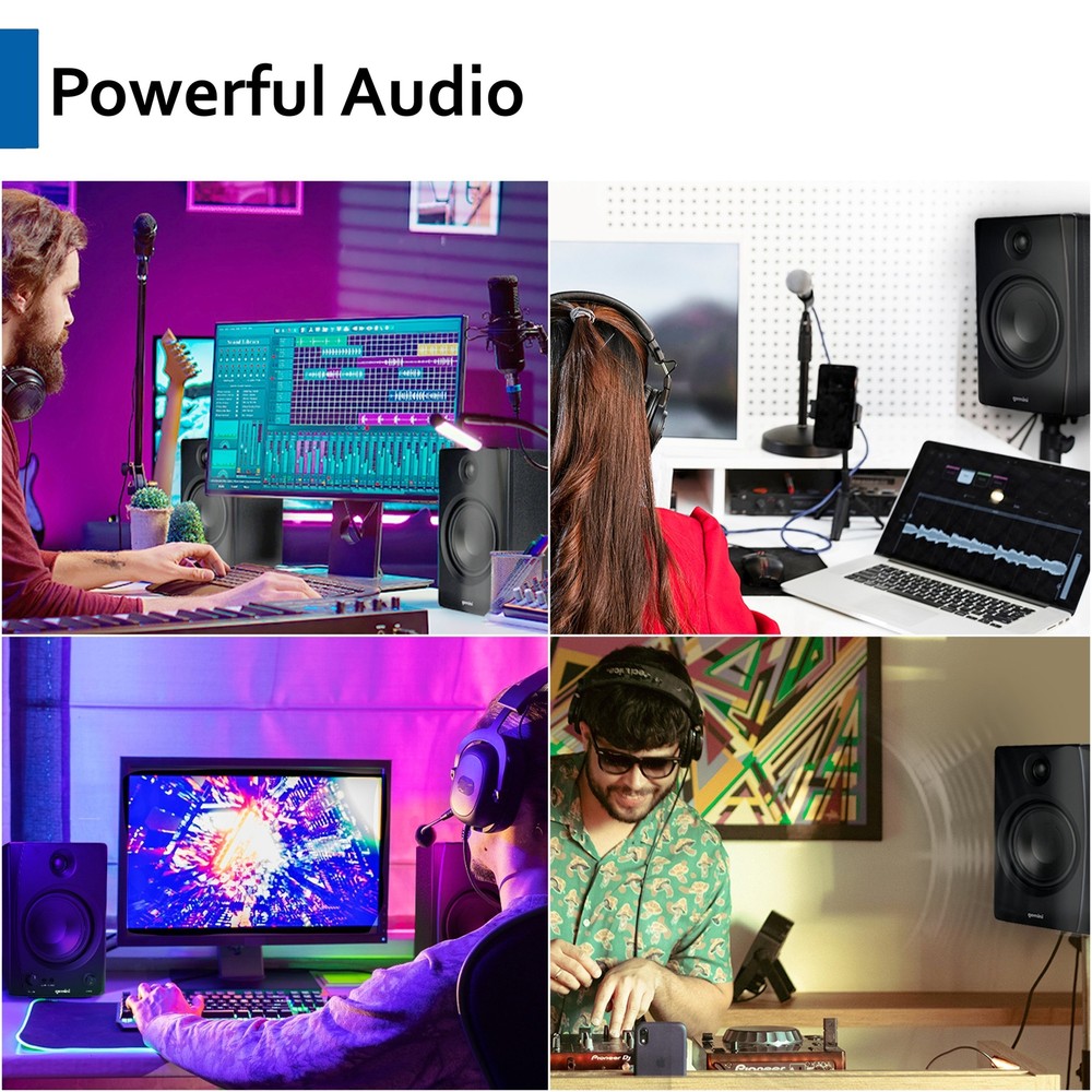 Gemini SMX-5BT 5" Bluetooth Studio Monitors 200W TRS/RCA/Aux Active/Passive Pair