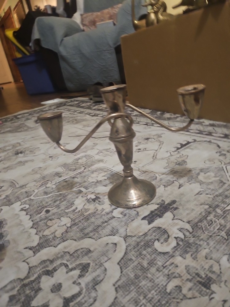 A Pair Duchin Creation Weighted Sterling Candle Holders