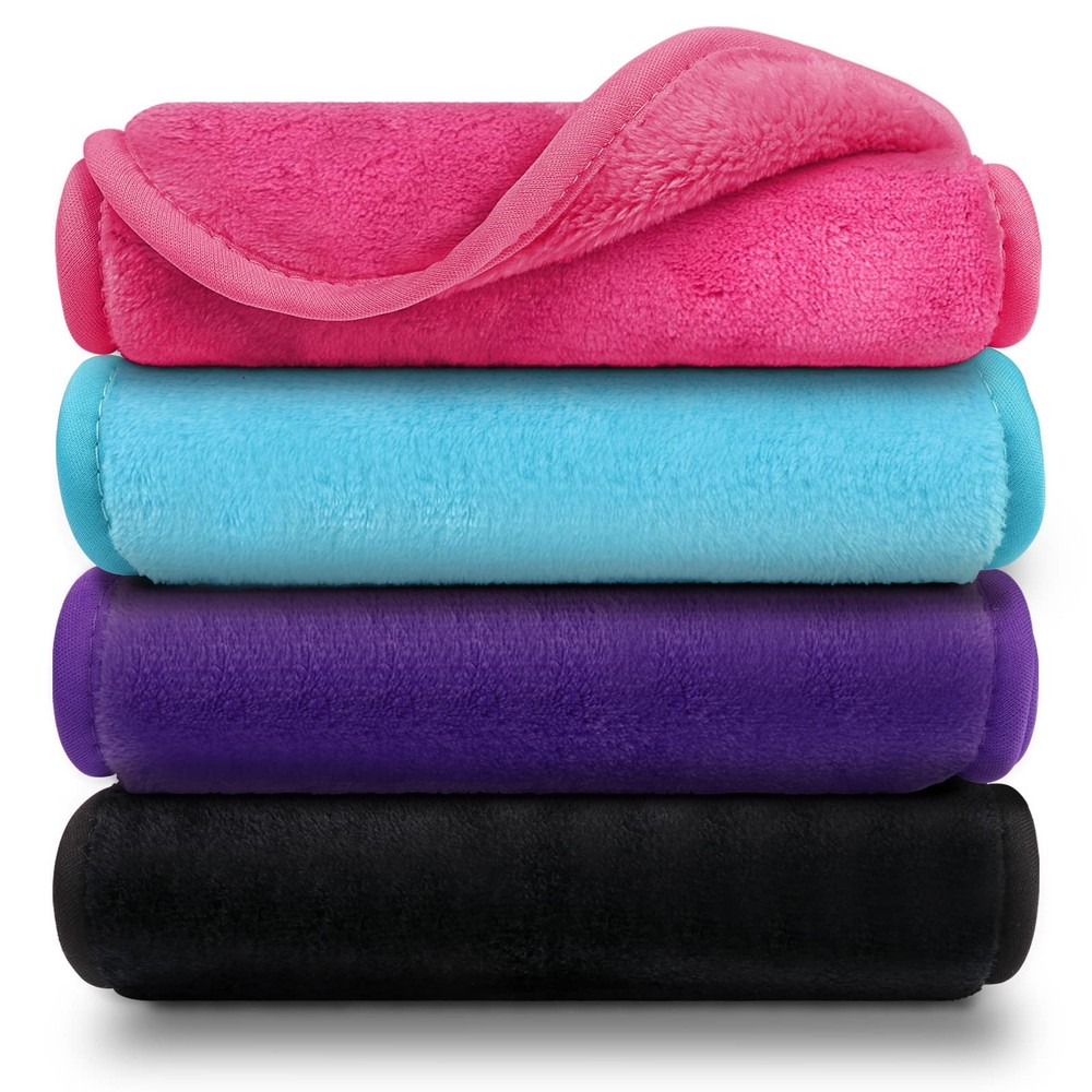 Orighty Makeup Remover Cloths Pack of 4, Reusable Microfiber Facial Cleansing...