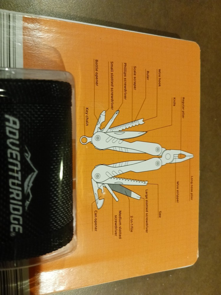 Adventuridge 17-In-1 Multi-Tool Includes Sheath Factory Sealed