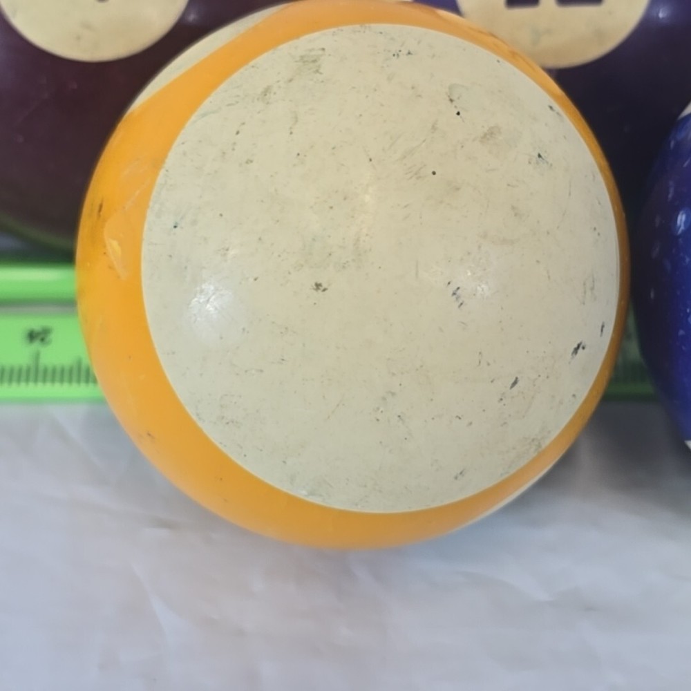 8 Vintage Replacement Pool Billard Balls 2 1/4" Diameter Vertical Stripes