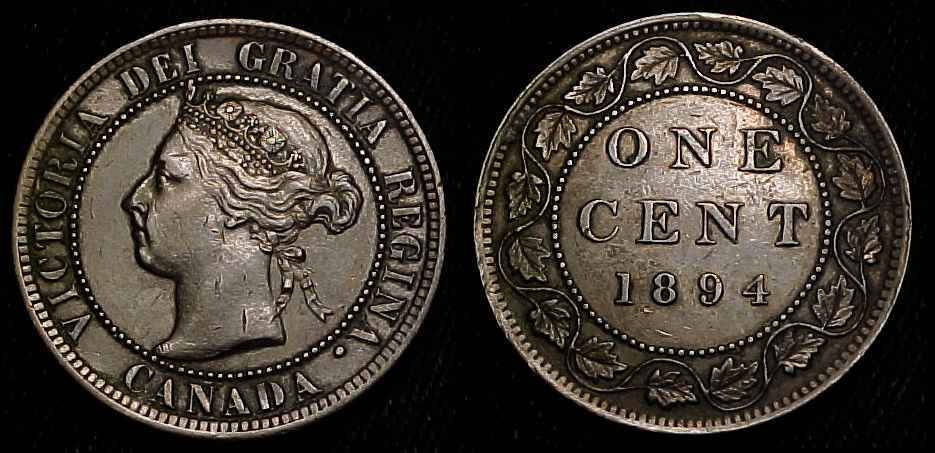CANADA 1894 Large Cent XF+