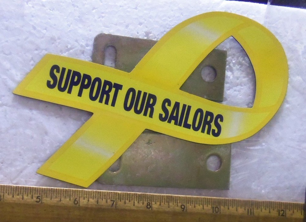 "SUPPORT OUR SAILORS" Magnetic Yellow Ribbon
