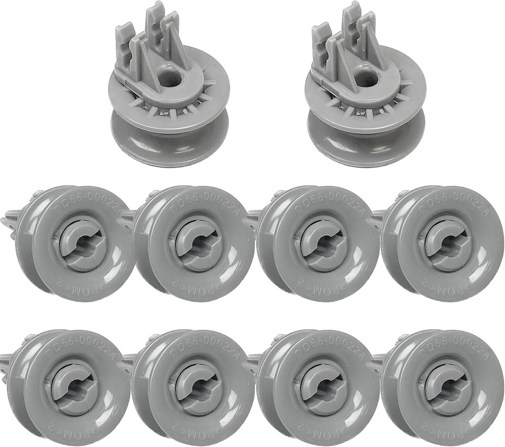 10-Pack Dishwasher Middle Rack Track Wheels Replacement for Samsung