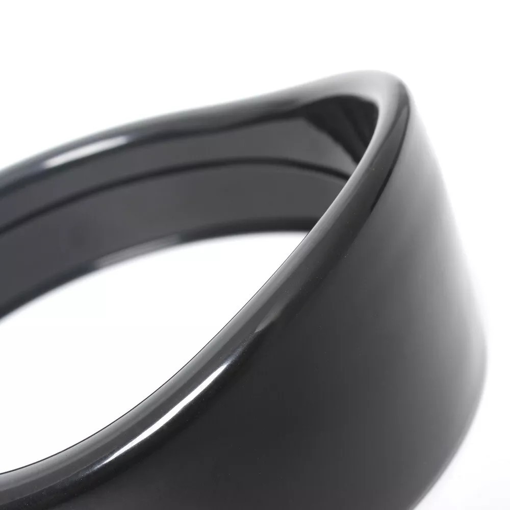 Black 7'' Headlight Trim Ring Visor Bezel For Harley Electra Glide Road King