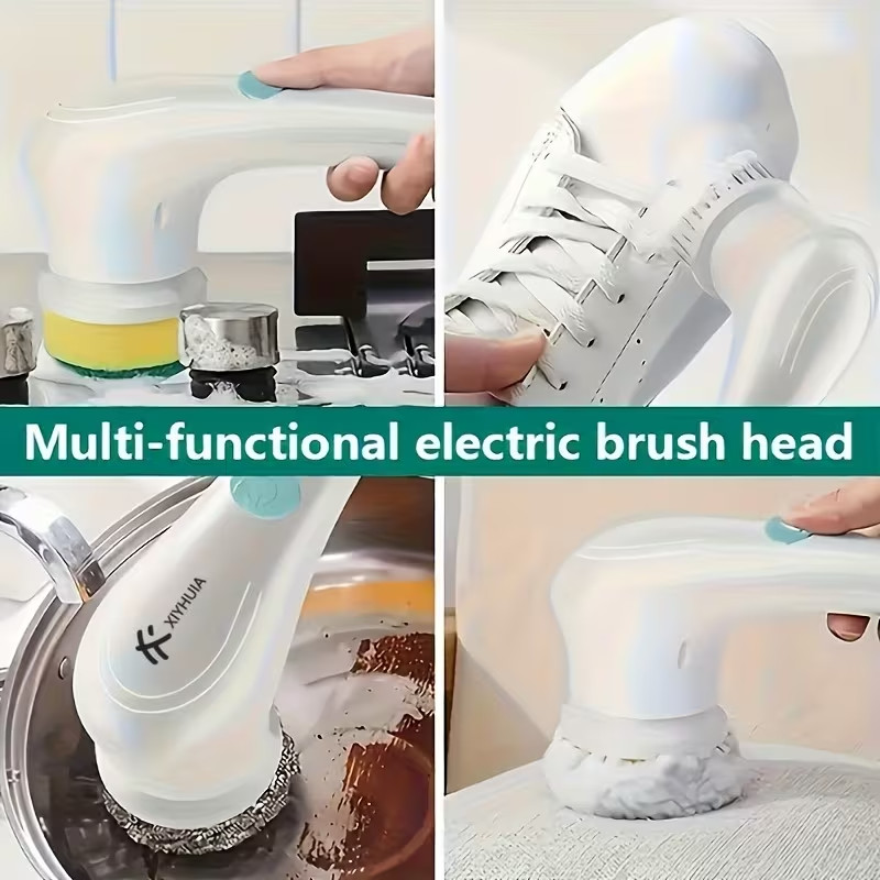 Magic Brush 5 in 1 Mini Handheld Electric Scrub Brush