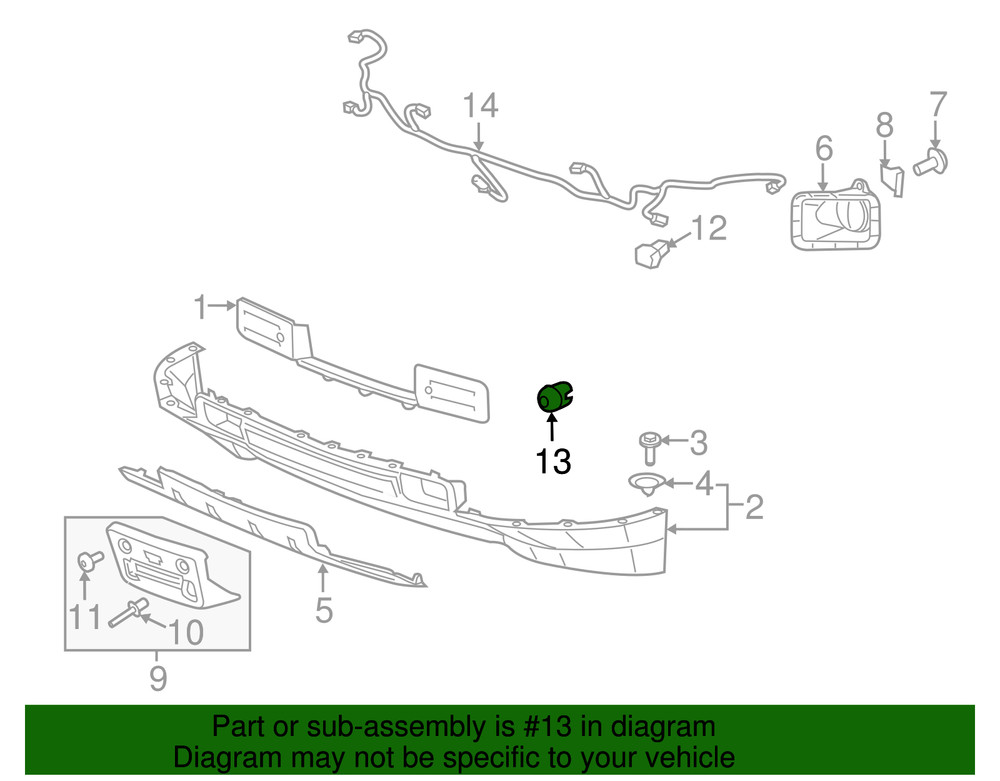 Genuine GM Park Sensor Bracket 23276812