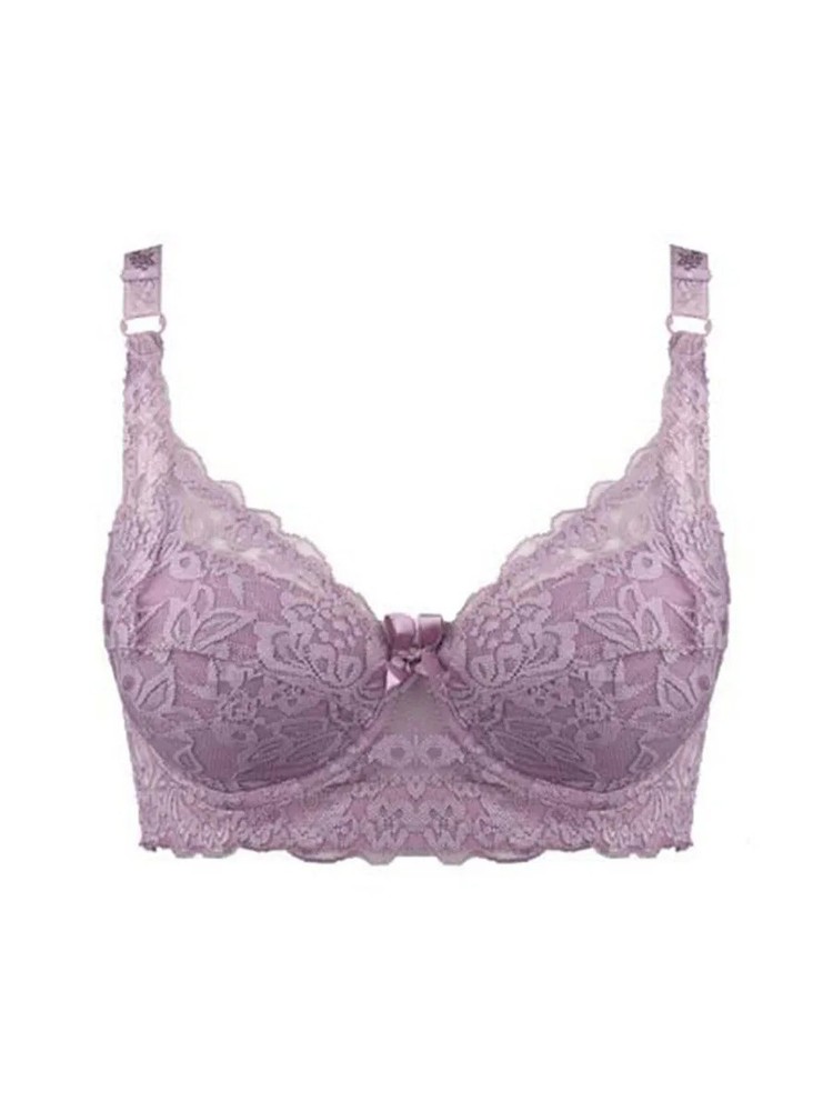 Wireless Lace Bra Women Full Cup Adjustable Thin Plus Size Soft Large B C D Cups