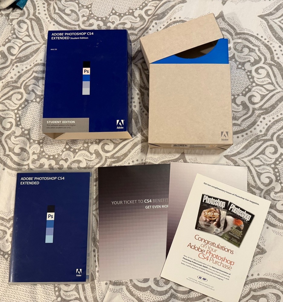 Adobe Photoshop CS4 Extended Student Edition with code for Serial Number VG MAC