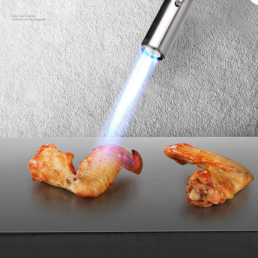 2PCS Kitchen Gas Torch Blow Torch w/Adjustable Flame Ignition Lighter Refillable