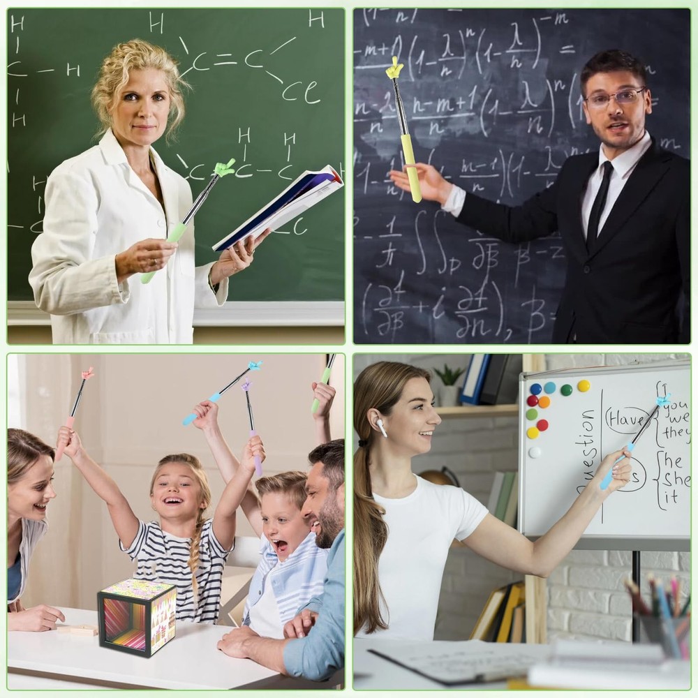 Azureal 6PCS Pointer Finger Stick, Extendable Colorful Stick,...