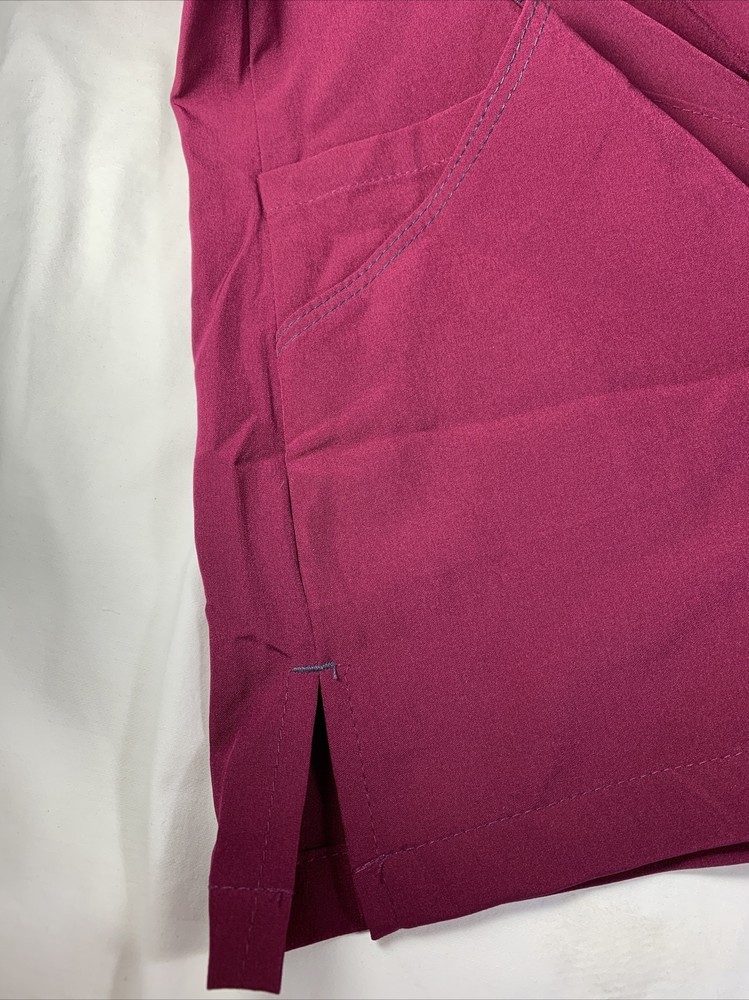 Maevn Matrix Impulse Scrub Top Womens Size 2XL Polyester Blend Wine #4510