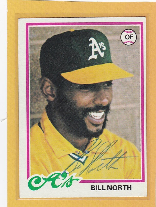 BILL NORTH AUTOGRAPH A'S BASEBALL *096