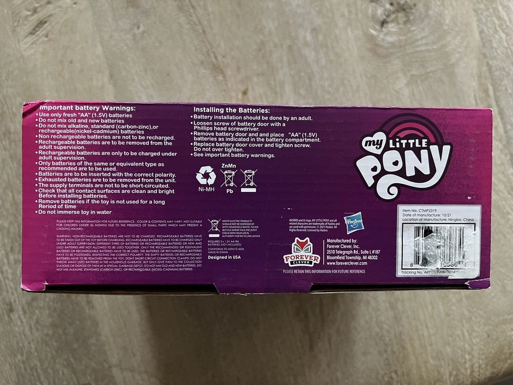 My Little Pony Magical Bubble Blower Machine With Premium Bubble Solution NIB
