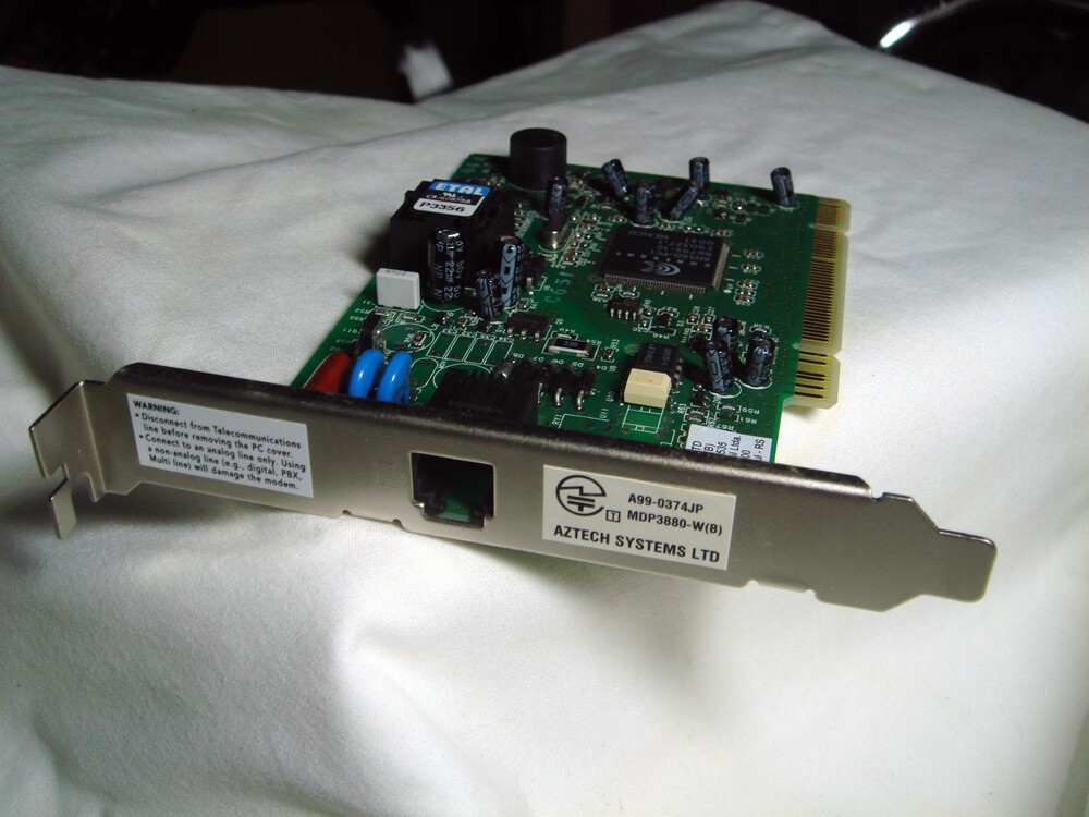 Aztech Systems Internal PCI 56K Data Fax/Modem  (MDP3880-W(b))