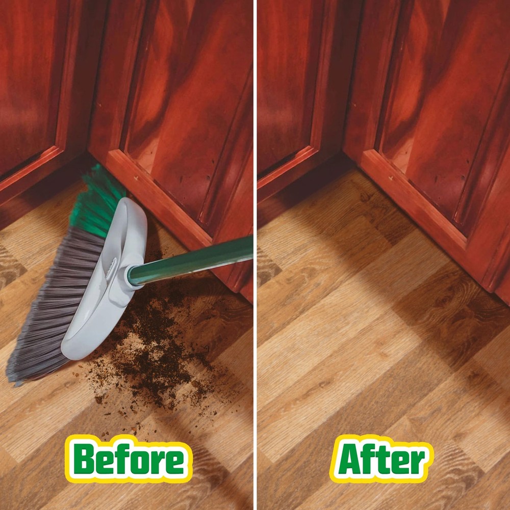 Libman FlexTech Broom with Dustpan Combo Set for Sweeping Indoor and Outdoor ...