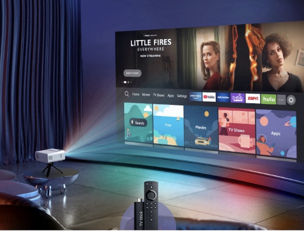 1080P Portable Mini Projector, Compatible TV Stick/HDMI/USB/PS5/iOS/Android