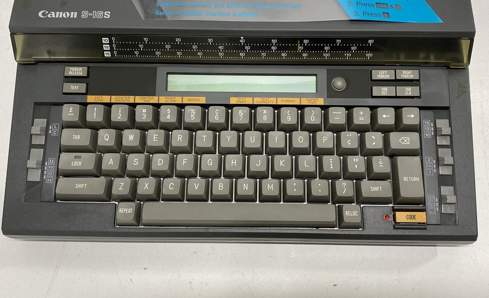 Canon Electronic Typewriter S-16S