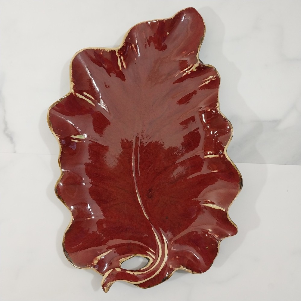 Large Leaf Fall Decor Plate 10X16